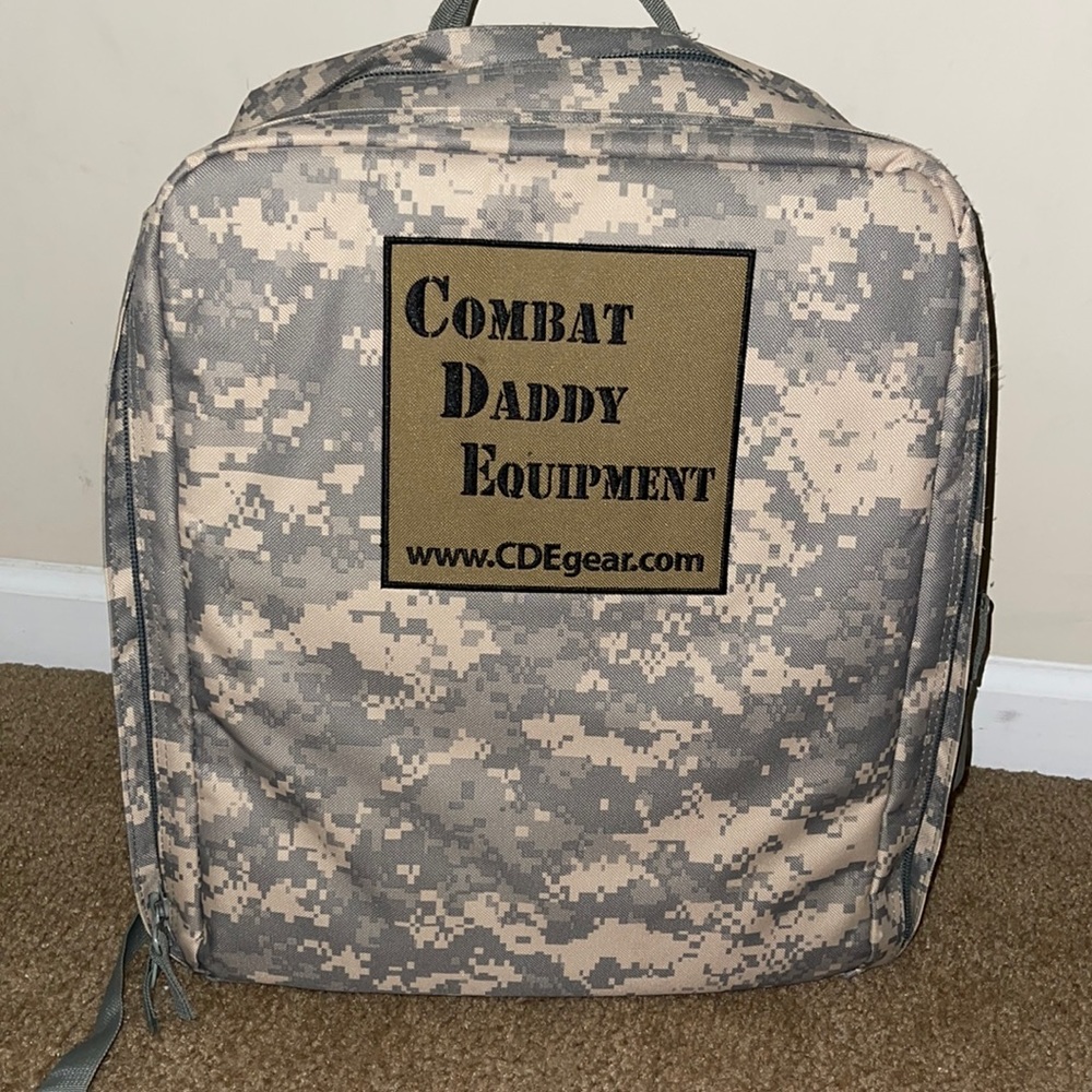 Combat daddy equipment diaper bag backpack military kids children baby dad mom